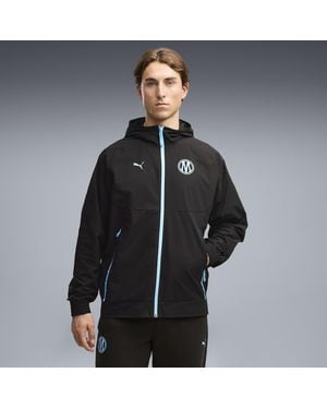 PUMA Chaqueta Tejida Con Cremallera Olympique De Marseille Tech Para Hombre, Ropa, Negro