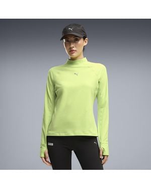 PUMA Brightstride Cloudspun Ultra Soft Long Sleeve Running T-Shirt - Yellow