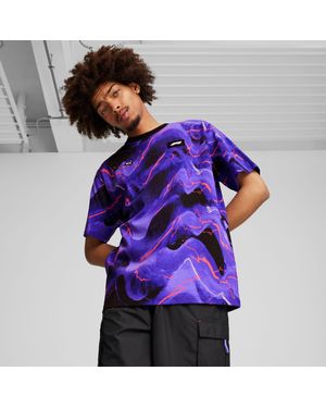 PUMA F1 Neon Energy All-Over Print T-Shirt /Aop - Purple