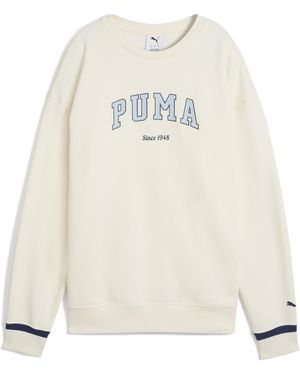 PUMA Varsity Rundhalsausschnitt Top Frauen, Kleidung - Weiß