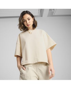 PUMA Closet Essentials Relaxed Heavy T-Shirt - Natural