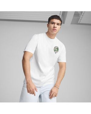 PUMA T-Shirt Graphics Super Vestibilità Comoda Da Uomo - Bianco
