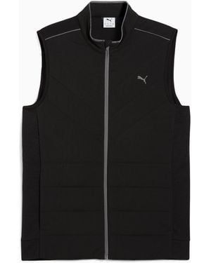 PUMA Cloudspun Fleece Hybrid Golf Vest Jacket - Black