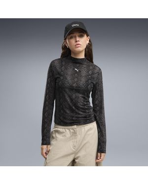 PUMA Snake Pack Printed Mesh T-Shirt - Black