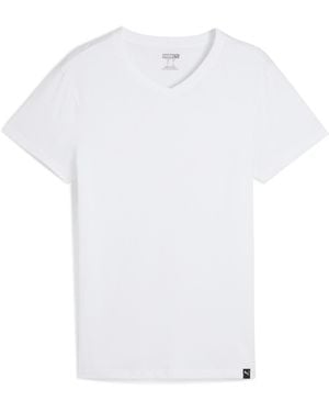 PUMA T-Shirt Mit V-Ausschnitt Herren (2Er-Pack) Kleidung, Weiãÿ - Weiß