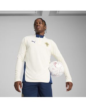 PUMA Maglia Da Allenamento Portogallo Con Zip Corta Da Uomo - Bianco