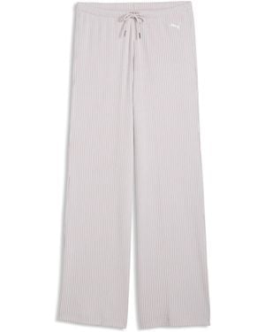 PUMA Essentials Ribbed Wide Leg Trousers - Multicolour