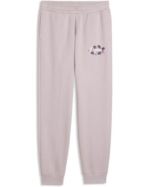 PUMA Pantalones De Chándal Essentials Nature 2.0 Estampados Juveniles, Accesoiros, Rosa - Morado
