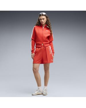 PUMA T7 Pintuck Shorts Frauen, Kleidung - Rot