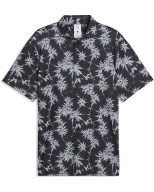 PUMA Polo De Golf Con Palmeras X Palm Tree Crew Para Hombre, Accesoiros, Negro