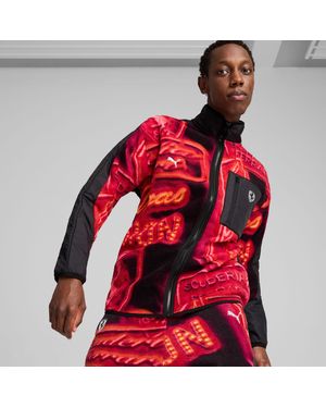 PUMA Scuderia Ferrari Race Neon Energy Fleecejacke - Rot