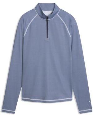 PUMA Birdseye Quarter-Zip Golf Jacket - Blue