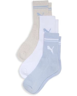 PUMA Half-Terry Crew Socks (3 Pairs) - Blue
