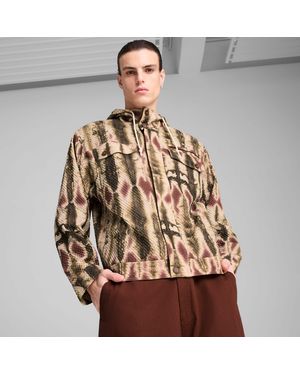 PUMA Palais Artisan Seersuckerjack - Bruin