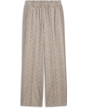 PUMA T7 Snake Print Straight Trousers - Brown
