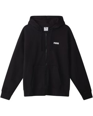 PUMA Essentials Small Logo Kapuzenjacke Damen, Kleidung - Schwarz