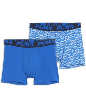 PUMA Bóxers Juveniles (Paquete De 2) Ropa, Azul