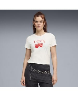 PUMA Graphic Cherry T-Shirt - Gray
