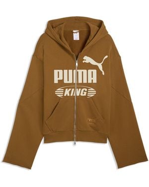 PUMA King Full-Zip Oversized Jacket - Brown