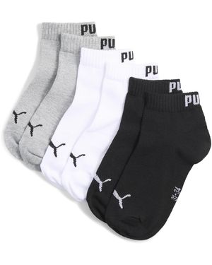 PUMA Calcetines Tobilleros Juveniles (Pack De 3) Accesoiros, Gris - Negro
