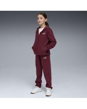 PUMA Metallisch Jogginganzug Mit Kapuze Teenager, Kleidung, Ruby Shimmer - Rot