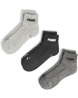 PUMA Uniseks Korte Sokken, Maat - Grijs