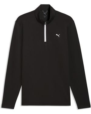 PUMA Pure 3.0 Quarter-Zip Golf Jacket - Black