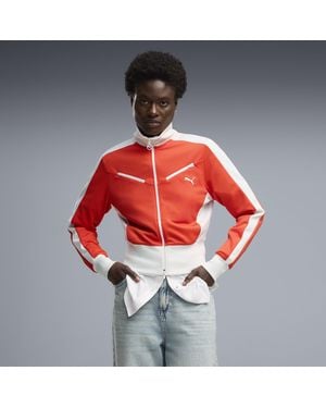 PUMA Chaqueta De Chándal T7 Retro Para Mujer, Ropa, Rojo
