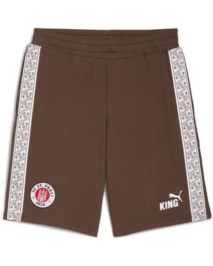 PUMA Fc St. Pauli King Sweatshort Voor Wit/Bruin, Maat