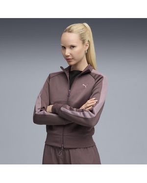 PUMA T7 Always On Kurze Trainingsjacke Damen, Kleidung - Braun