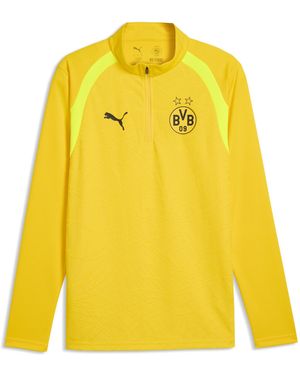 PUMA Camiseta De Entrenamiento Borussia Dortmund De Cuello Con Cremallera Para Hombre, Accesoiros, Amarillo