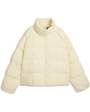 PUMA T7 Pleat Relaxed Puffer Jacket - Natural