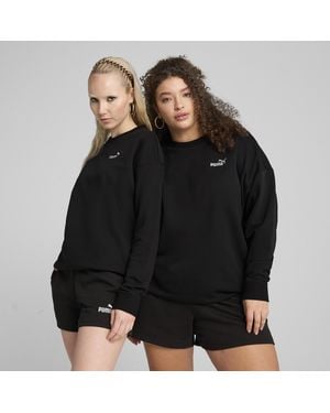 PUMA Suéter Holgado De Cuello Rojoondo Ess Con Logotipo N.º 1 Para Mujer, Ropa, Negro
