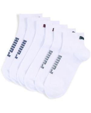 PUMA Uniseks Quartersokken (Set Van 3) Maat - Blauw