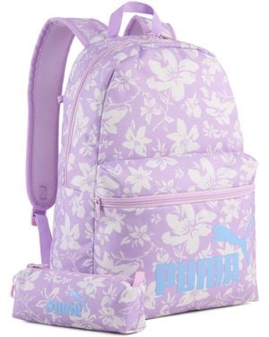 PUMA Juego De Mochila Y Estuche Phase 20 L, Accesoiros, Rosa - Morado