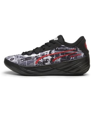 PUMA Scarpe Da Basket All-Pro Nitro Media Day Per Donna, Bianco/Nero/Rosso/Altro