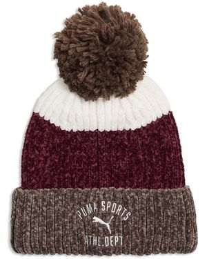 PUMA Varsity Beanie Mit Mittelhoher Krone Und Umschlag Accessoires - Braun