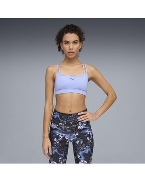 PUMA Move Strappy Bh Für Geringe Belastung Damen, Kleidung - Blau