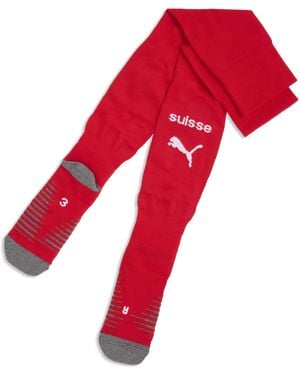 PUMA Schweiz 2026 Gestreifte Fußballsocken Herren, Kleidung - Rot