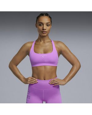 PUMA X Hyrox Moisture Wicking, Low Impact Sports Bra - Purple