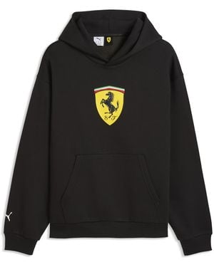 PUMA Ferrari Coloured Shield Fleece Hoodie - Black
