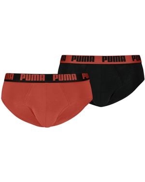 PUMA Slips Herren (2-Er Pack) Kleidung, Mid Melange - Rot