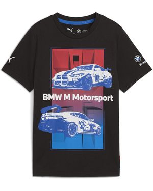 PUMA Bmw M Motorsport Kids Block T-Shirt Teenager, Accessoires - Schwarz