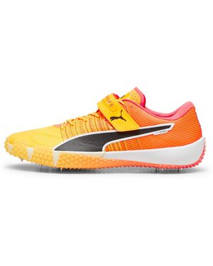 PUMA Evospeed High Jump Nitro Elite Spikes, Schuhe, Sun Stream/Sunset Glow/Schwarz - Orange