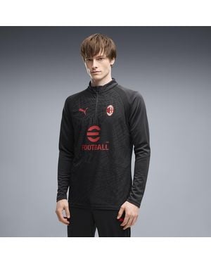 PUMA Haut D'entraînement Slim À Col Zippé Ac Milan - Gris