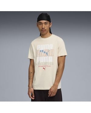 PUMA Camiseta Con Estampado Apilado Para Hombre - Neutro