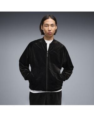 PUMA Chaqueta De Chándal Aterciopelada Essentials Elevated De Corte Holgado Para Hombre, Ropa, Negro