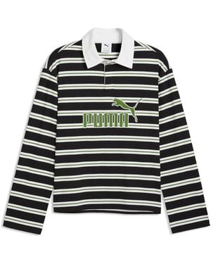PUMA Essentials Elevated No. 1 Relaxed Rugby Polo - Black