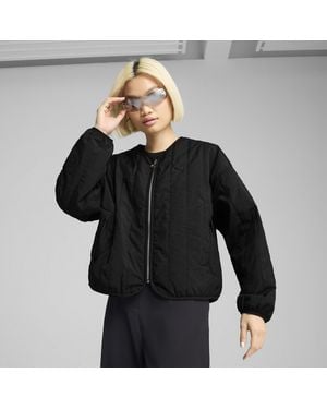 PUMA Closet Essentials Relaxed Reversible Liner Jacket - Black