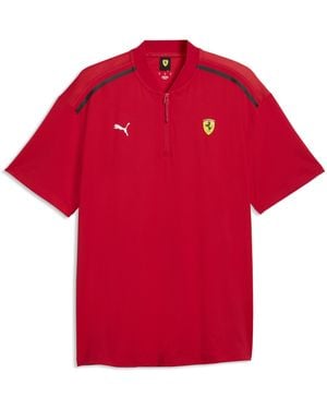 PUMA Scuderia Ferrari Premium Cloudspun Relaxed Polo - Red